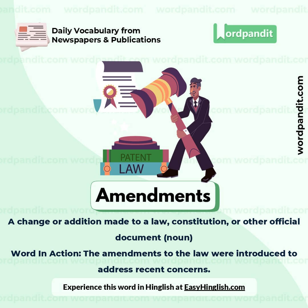 Amendments Picture Vocabulary