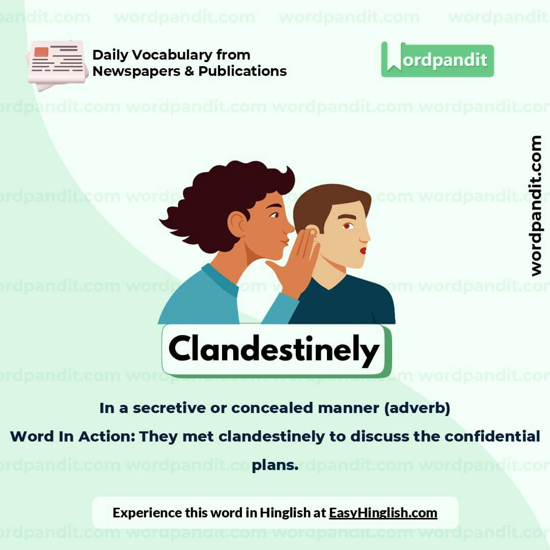 Clandestinely Picture Vocabulary