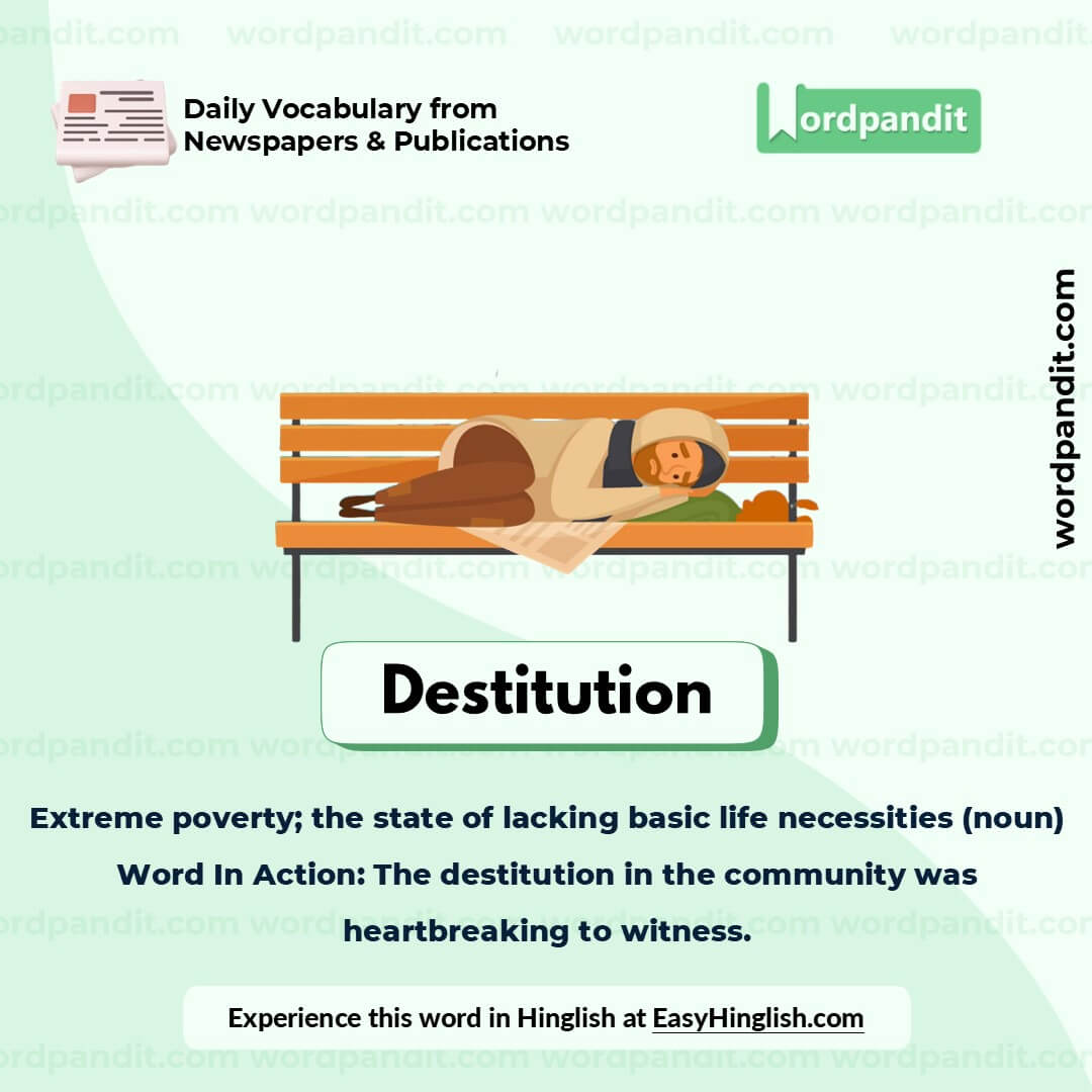 Destitution Picture Vocabulary