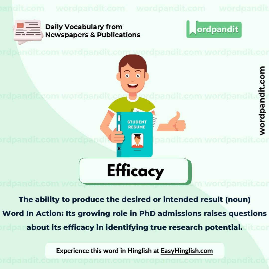 Efficacy Picture Vocabulary