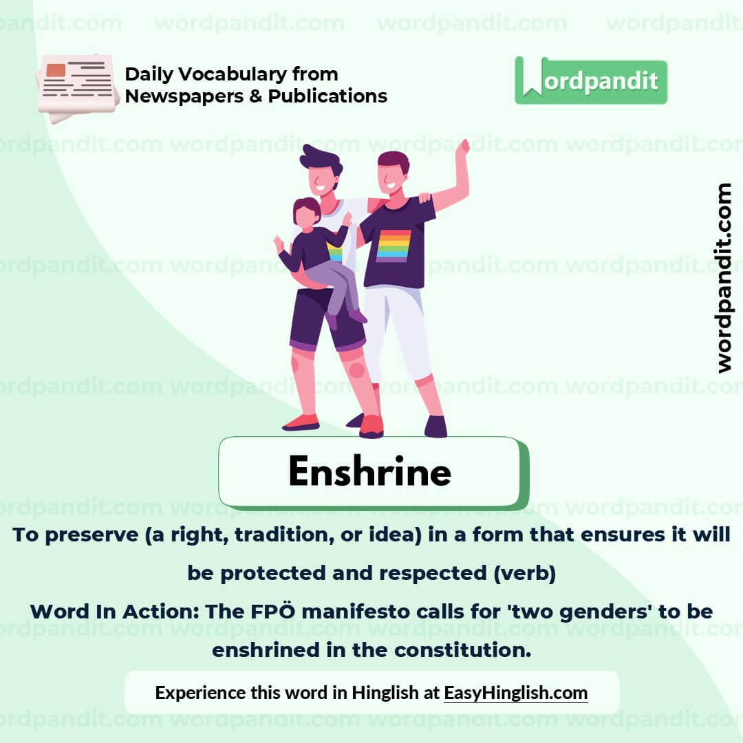 Enshrine Picture Vocabulary