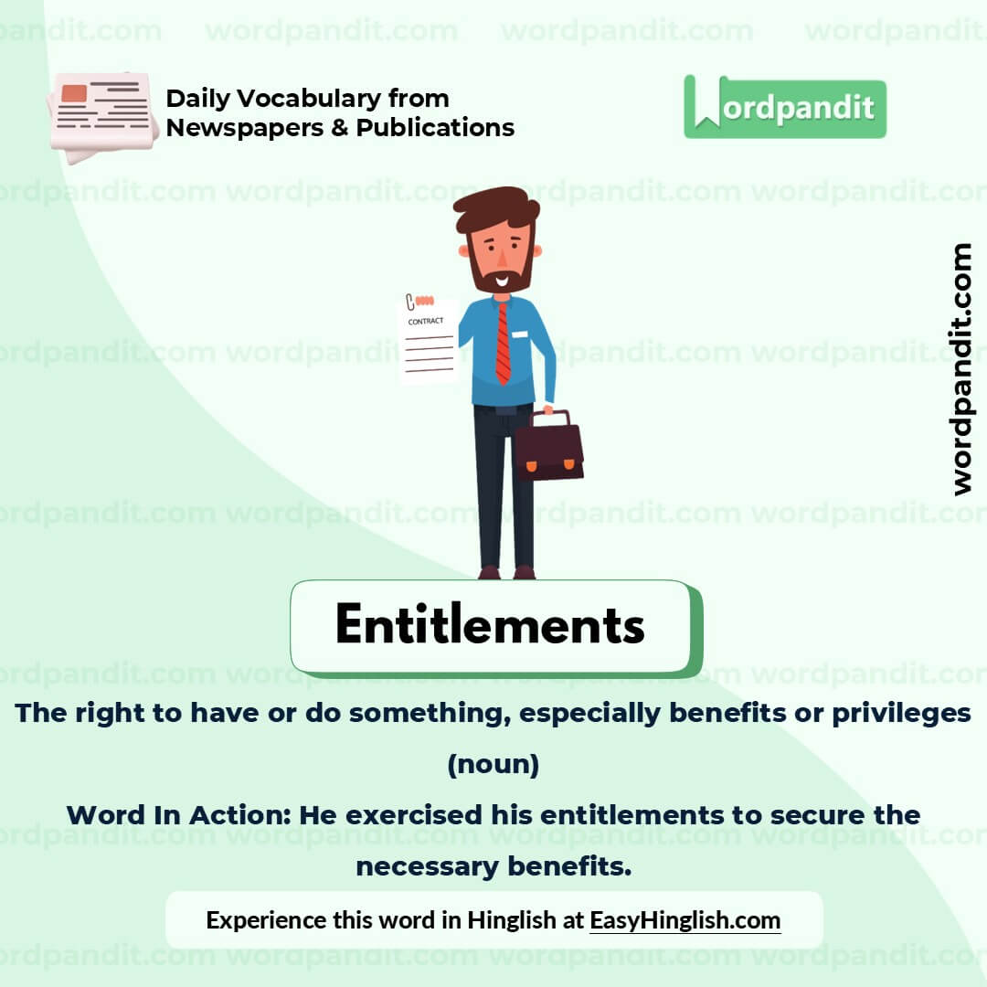Entitlements Picture Vocabulary