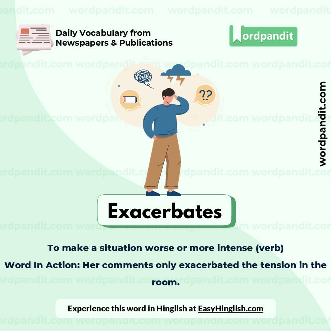 Exacerbates Picture Vocabulary