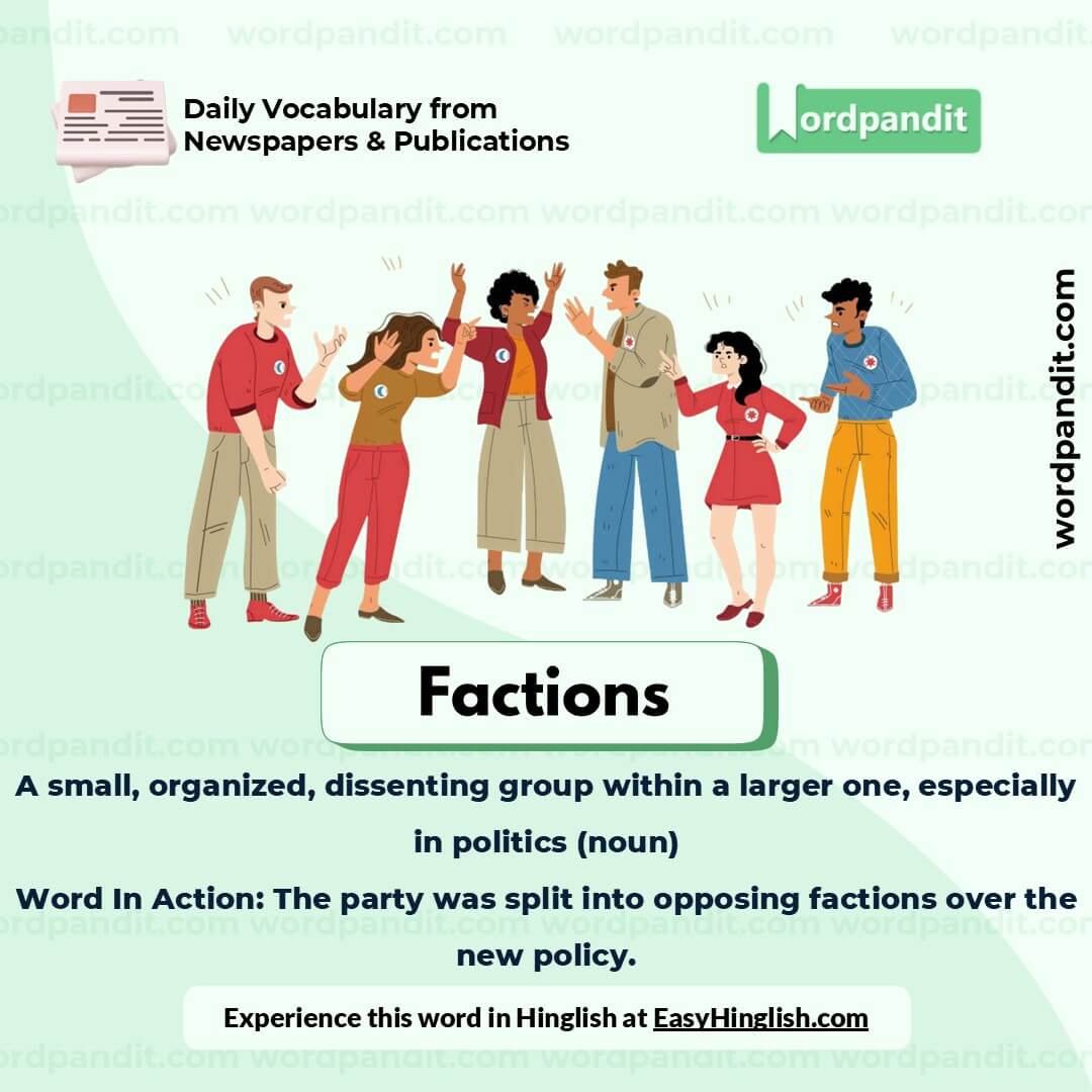 Factions Picture Vocabulary