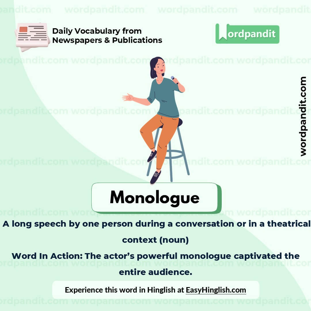 Monologue Picture Vocabulary