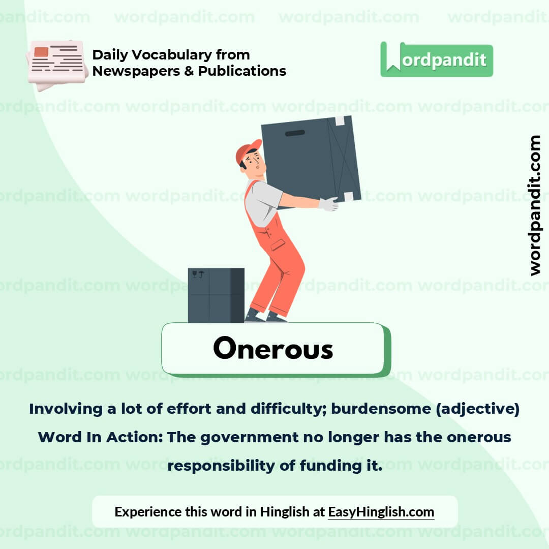 Onerous Picture Vocabulary