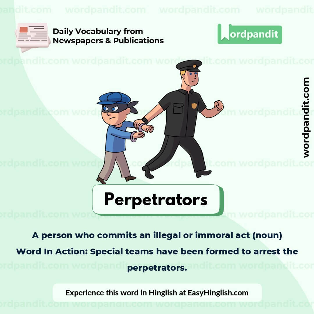 Perpetrators Picture Vocabulary