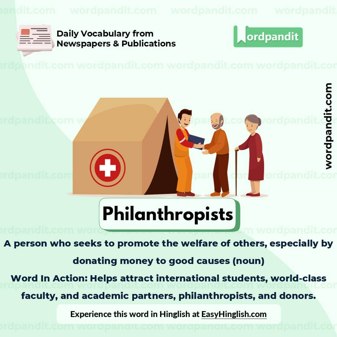 Philanthropists Picture Vocabulary