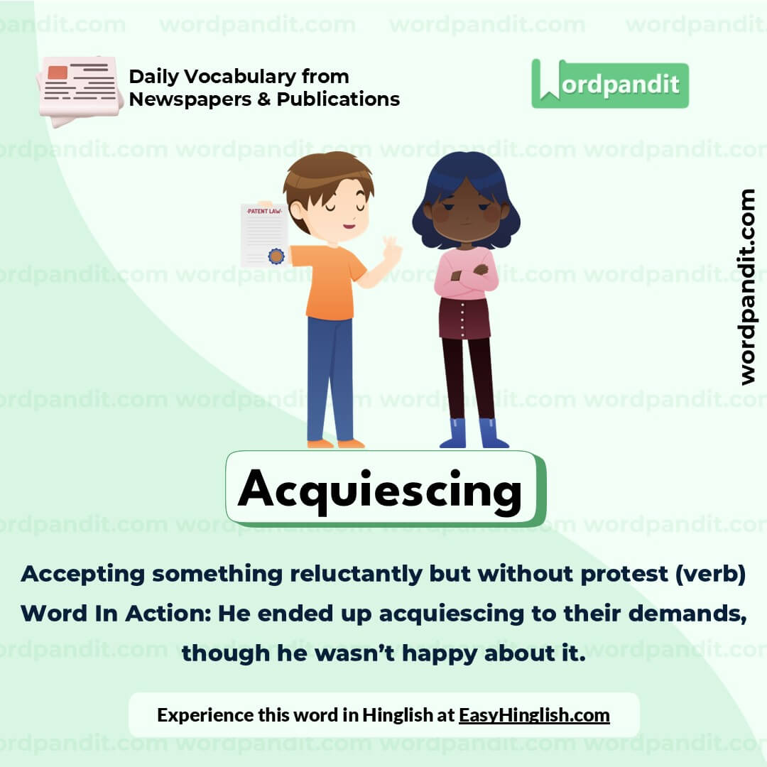 Acquiescing Vocabulary Picture
