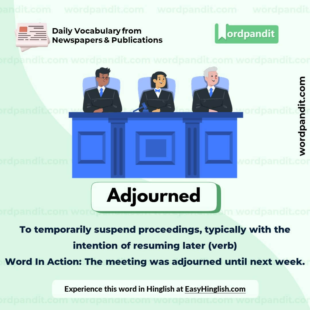 Adjourned Vocabulary Picture