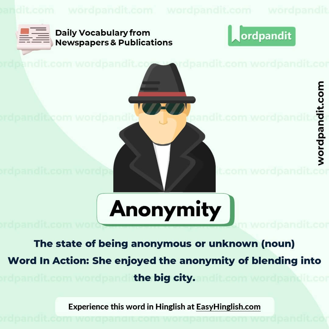 Anonymity Vocabulary Picture