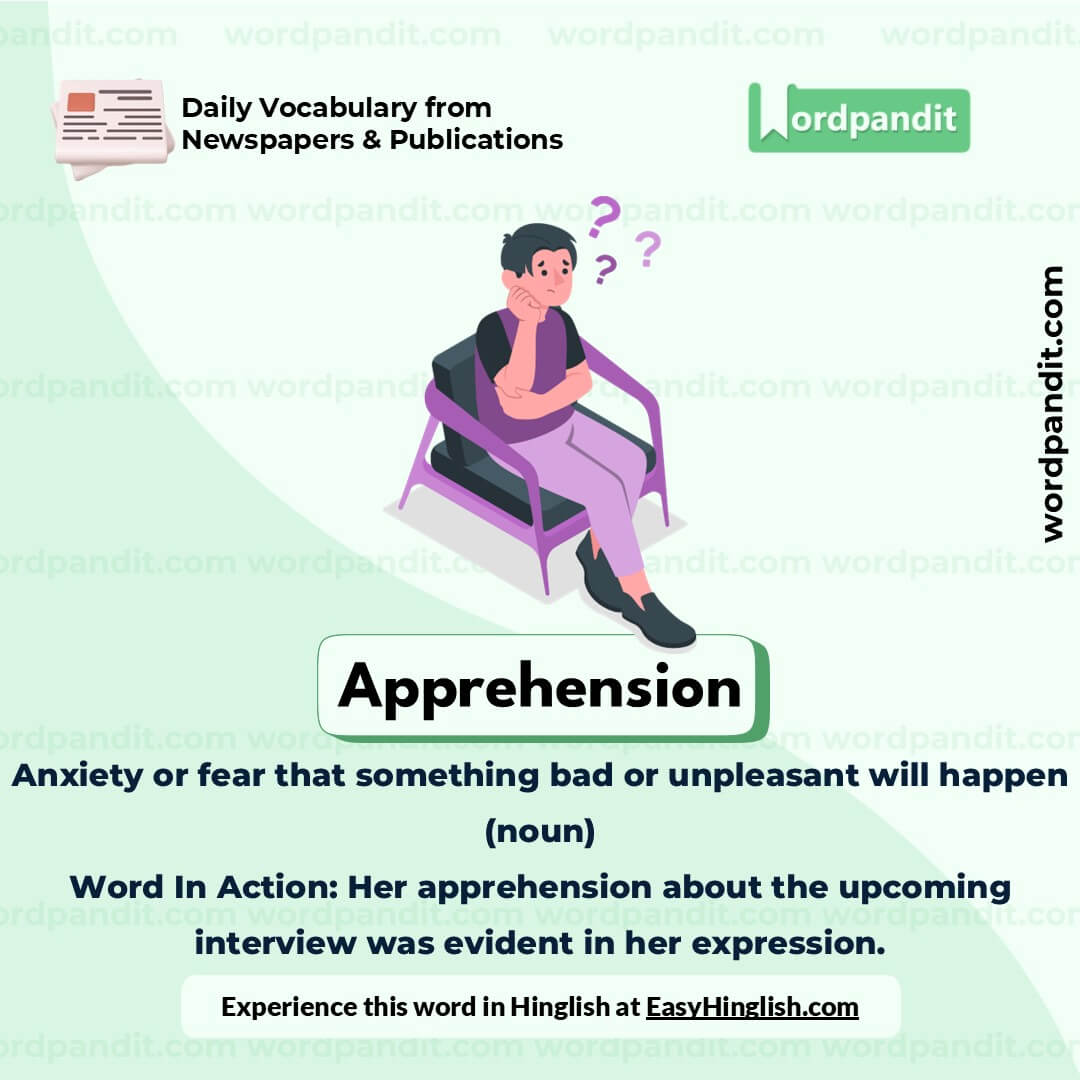 Apprehension Vocabulary Picture