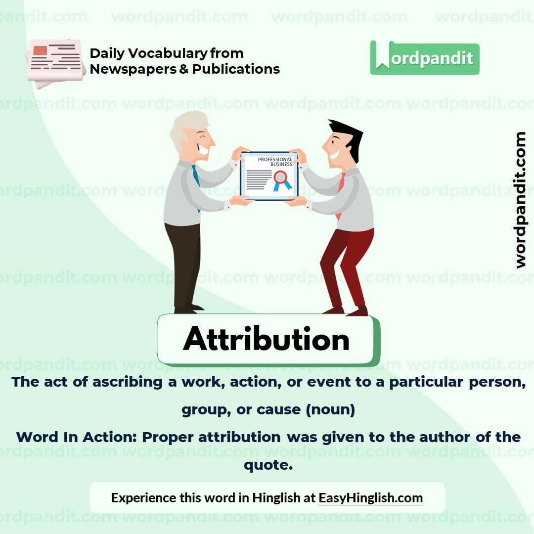 Attribution Vocabulary Picture