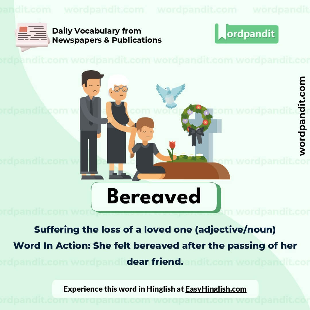 Bereaved Vocabulary Picture