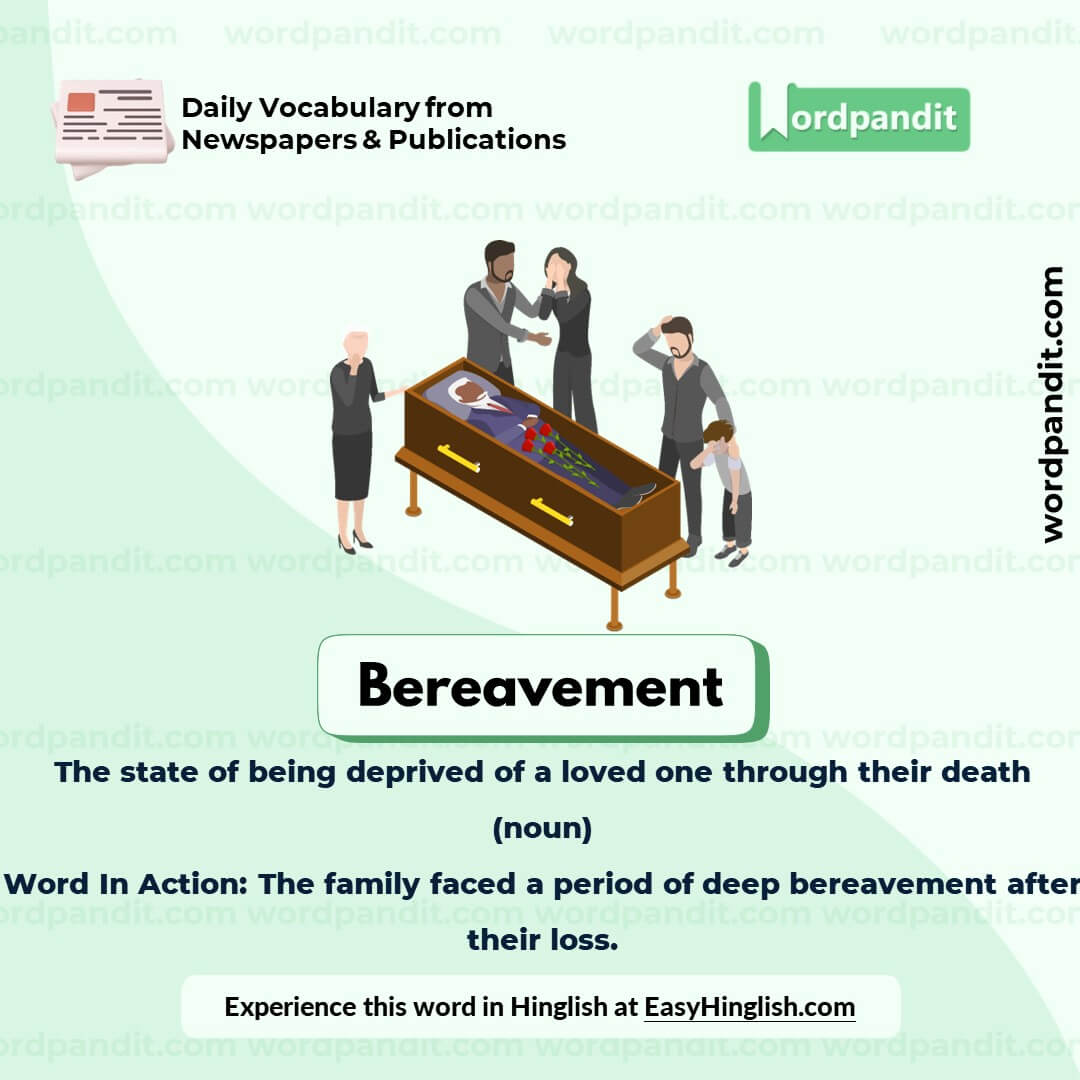 Bereavement Vocabulary Picture