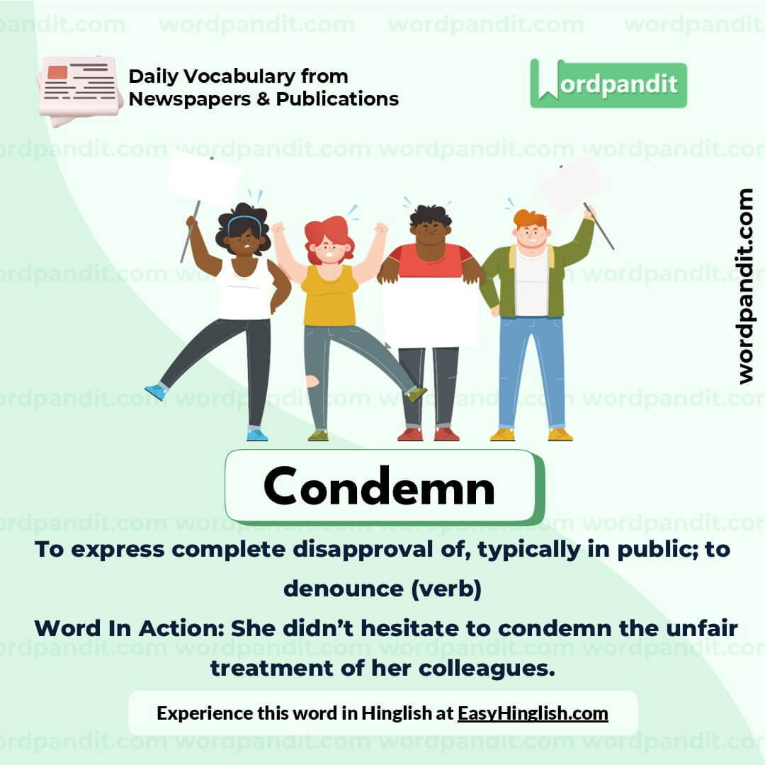 Condemn Vocabulary Picture