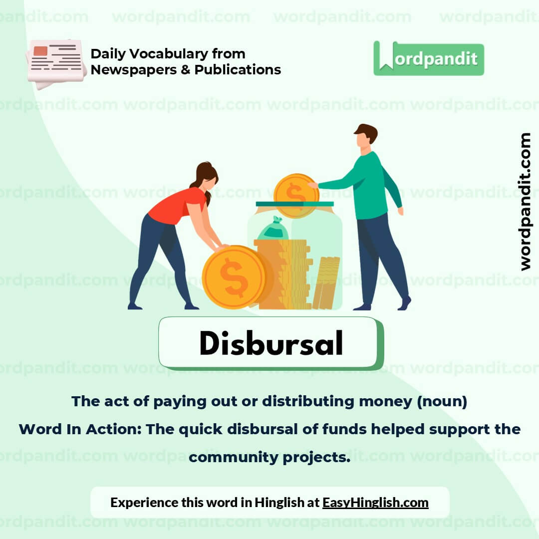 Disbursal Picture Vocabulary