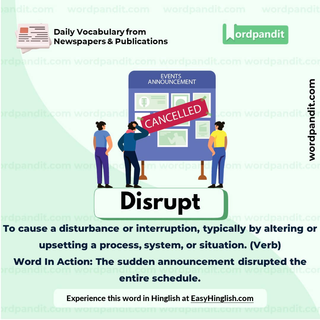 Disrupt Vocabulary Picture