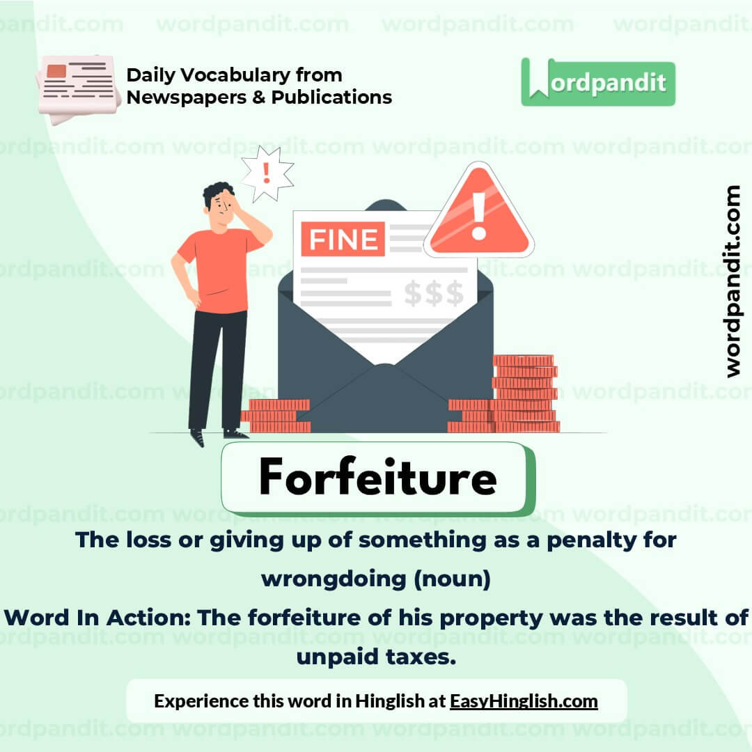 Forfeiture Vocabulary Picture