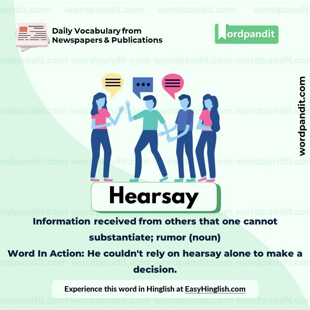 Hearsay Vocabulary Picture