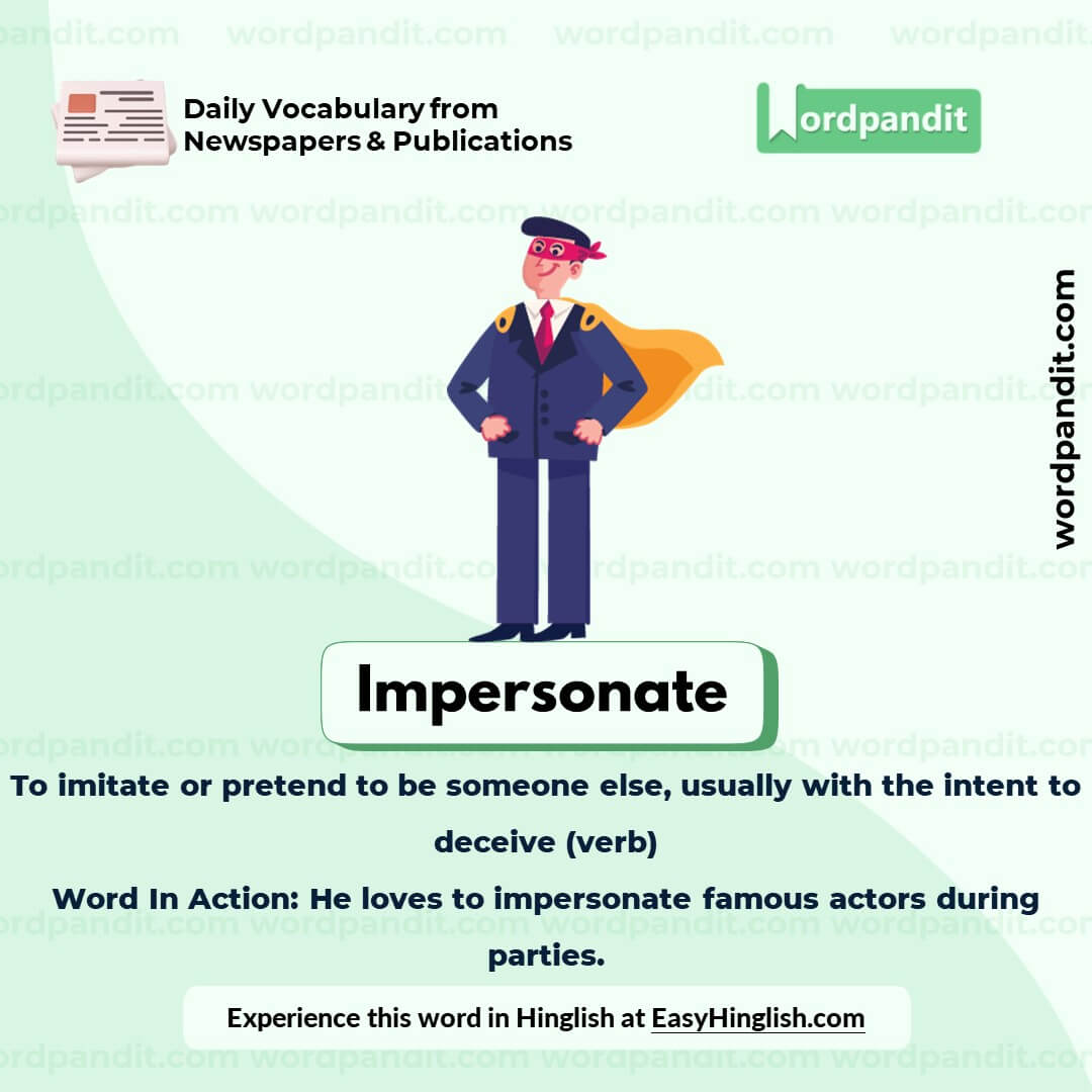 Impersonate Vocabulary Post