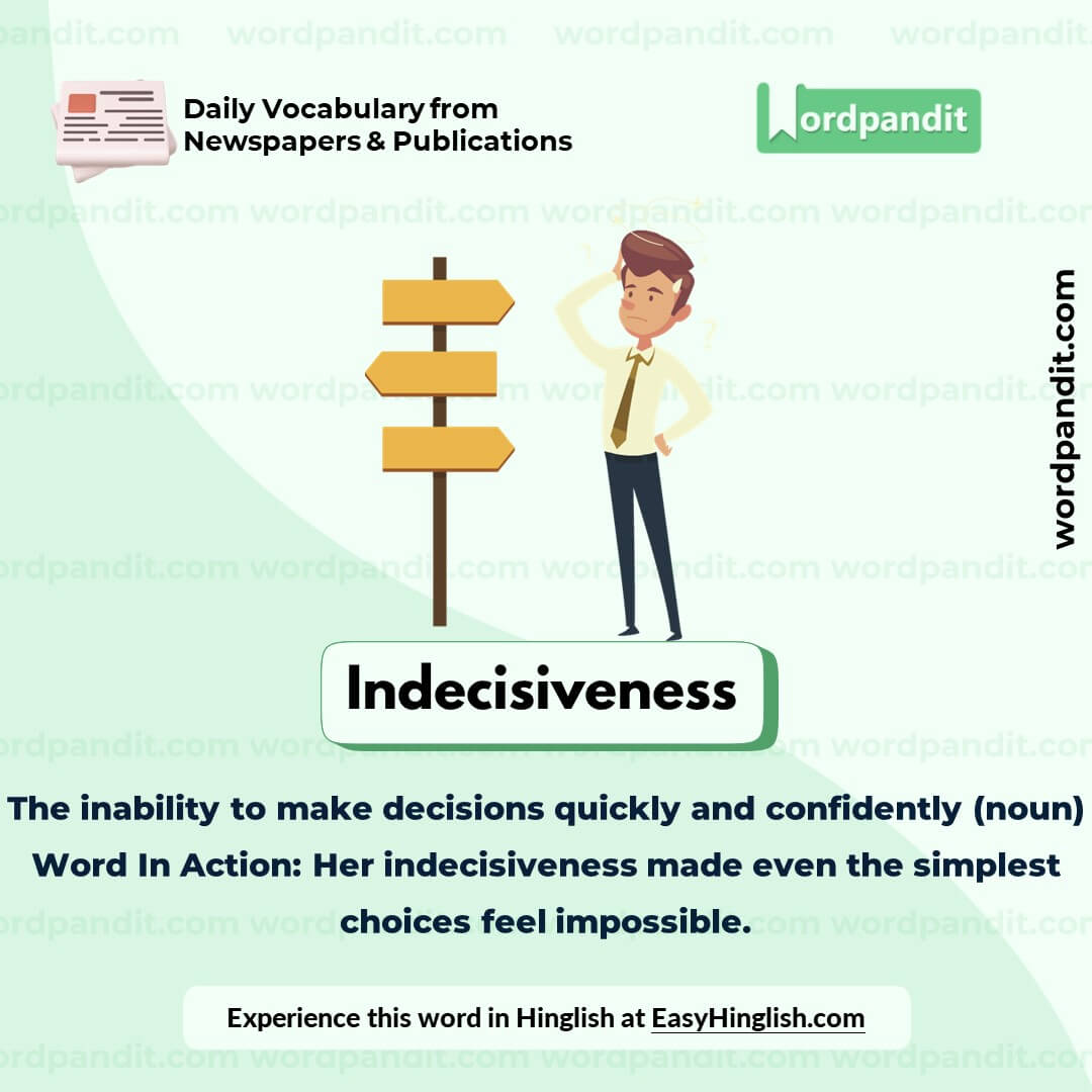 Indecisiveness Vocabulary Picture