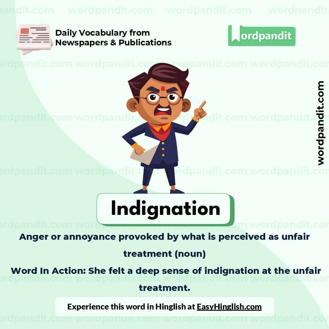 Indignation Picture Vocabulary