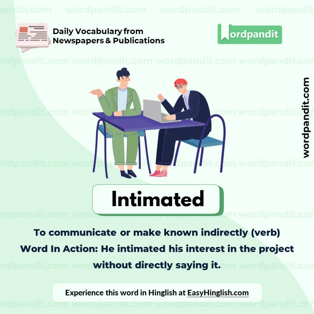 Intimated Vocabulary Picture