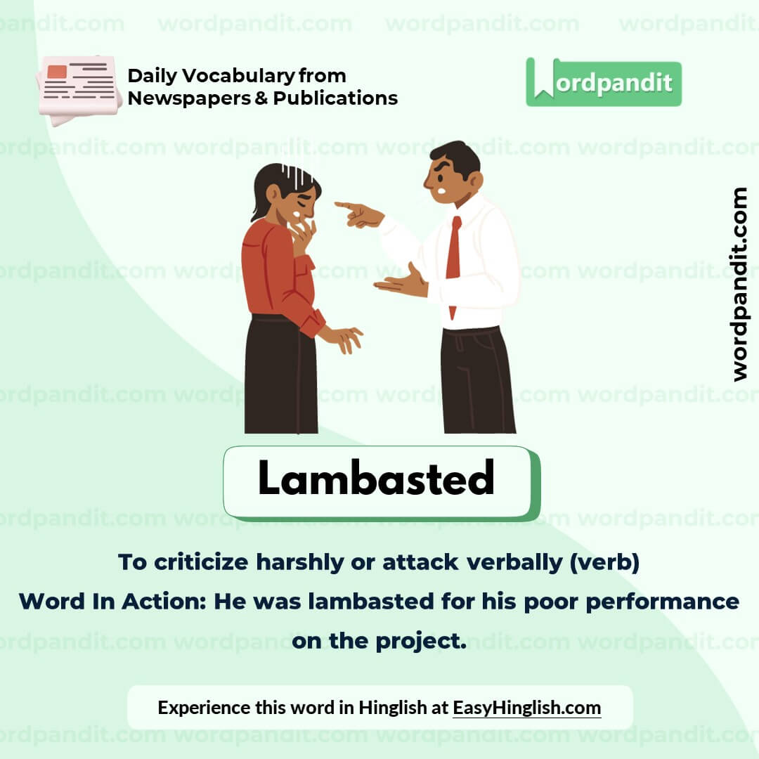 Lambasted Vocabulary Picture