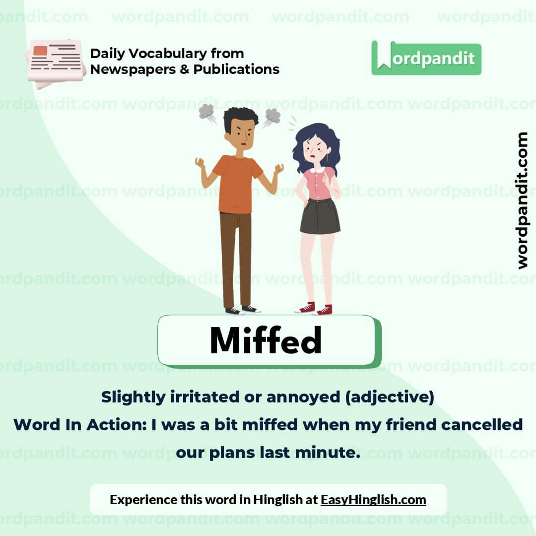 Miffed Vocabulary Picture