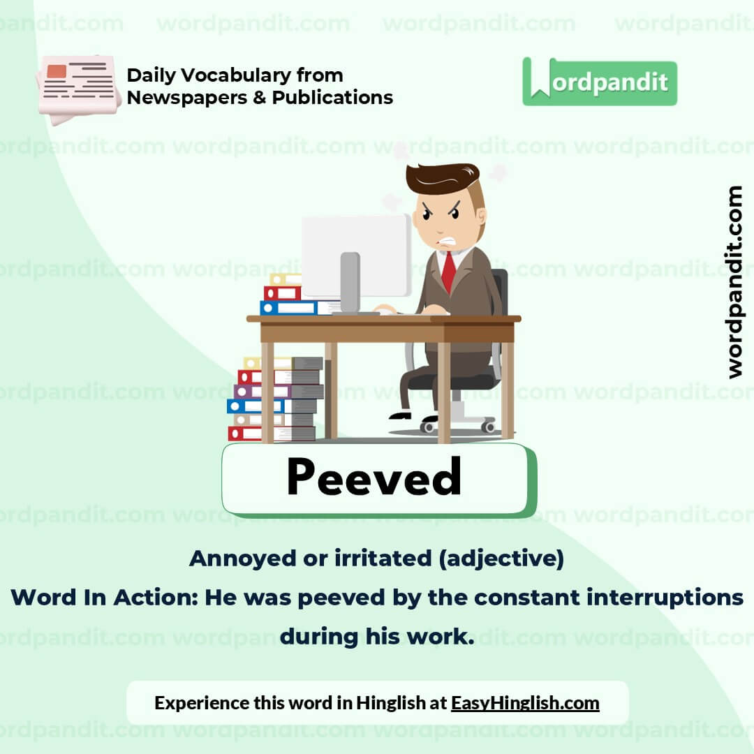 Peeved Vocabulary Picture