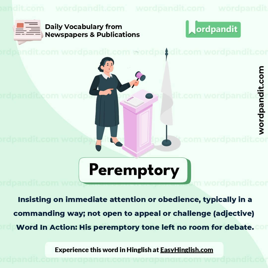 Peremptory Picture Vocabulary