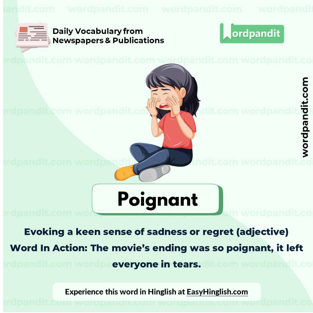 Poignant Vocabulary Picture