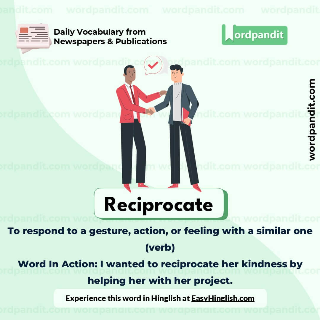 Reciprocate Vocabulary Picture