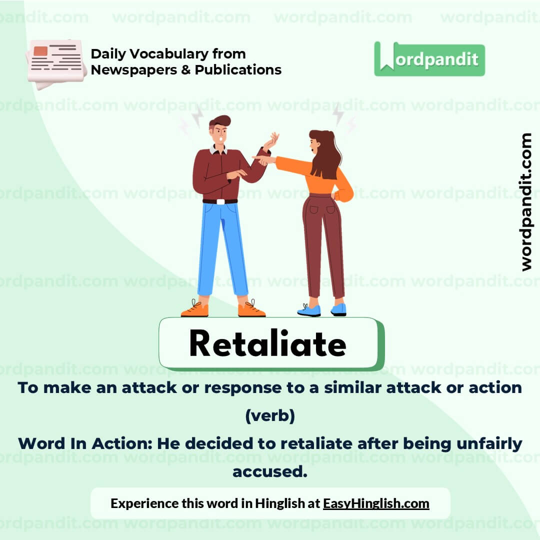 Retaliate Vocabulary Picture