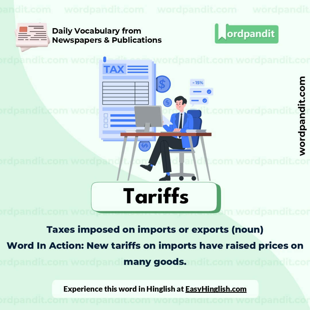 Tariffs Vocabulary Picture