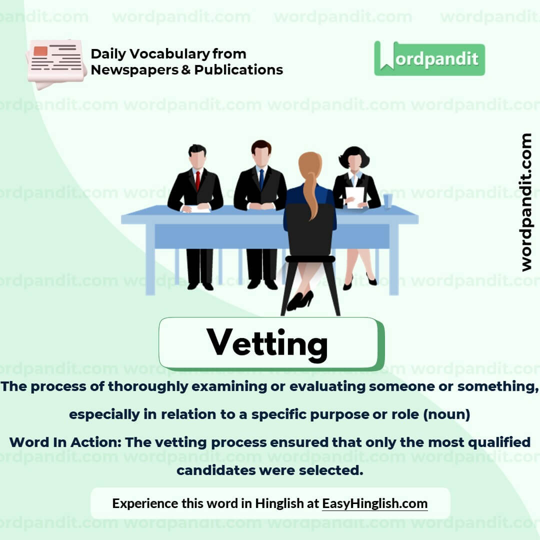 Vetting Vocabulary Picture