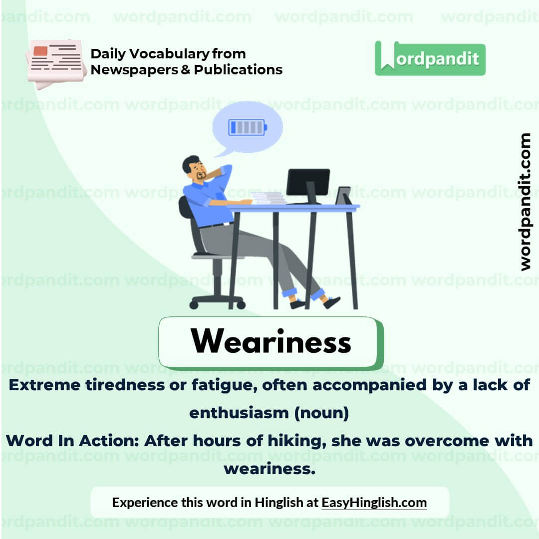 Weariness Vocabulary Picture