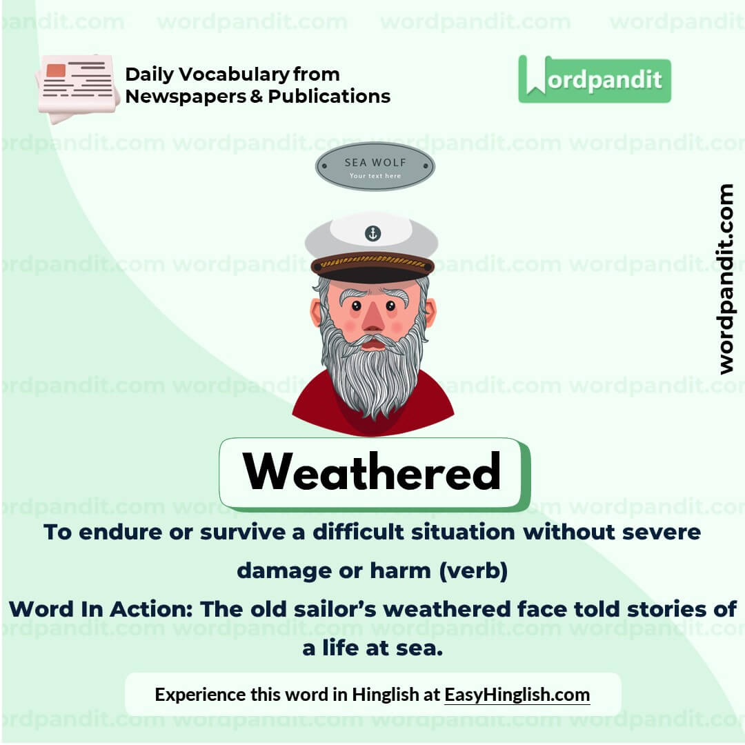 Weathered Vocabulary Picture