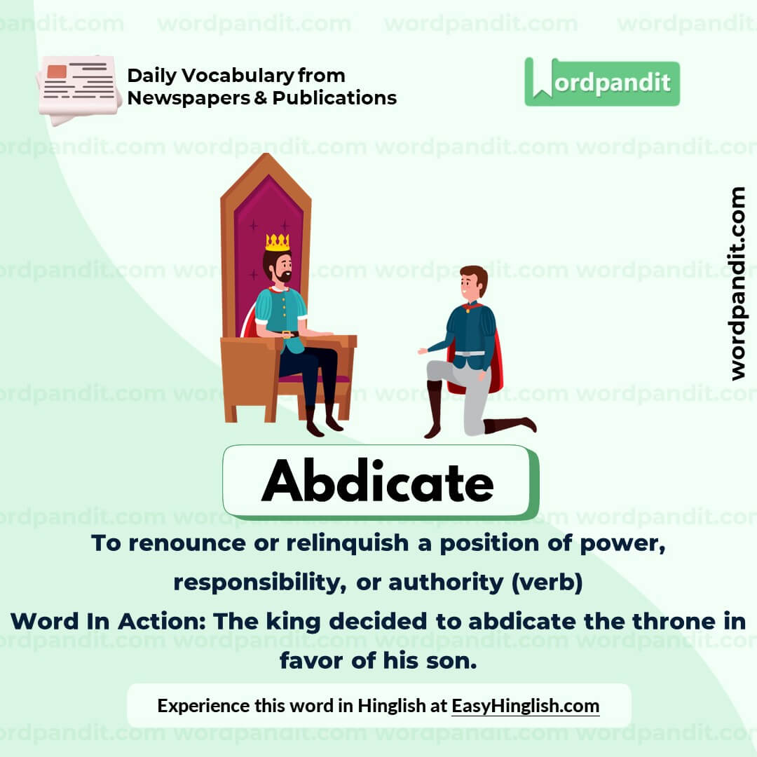 Abdicate Vocabulary Post