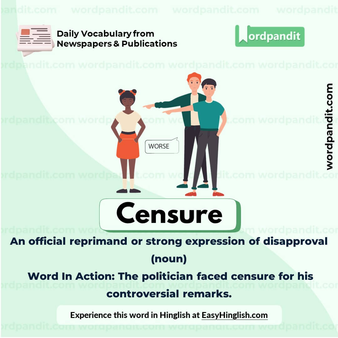 Censure Vocabulary Picture