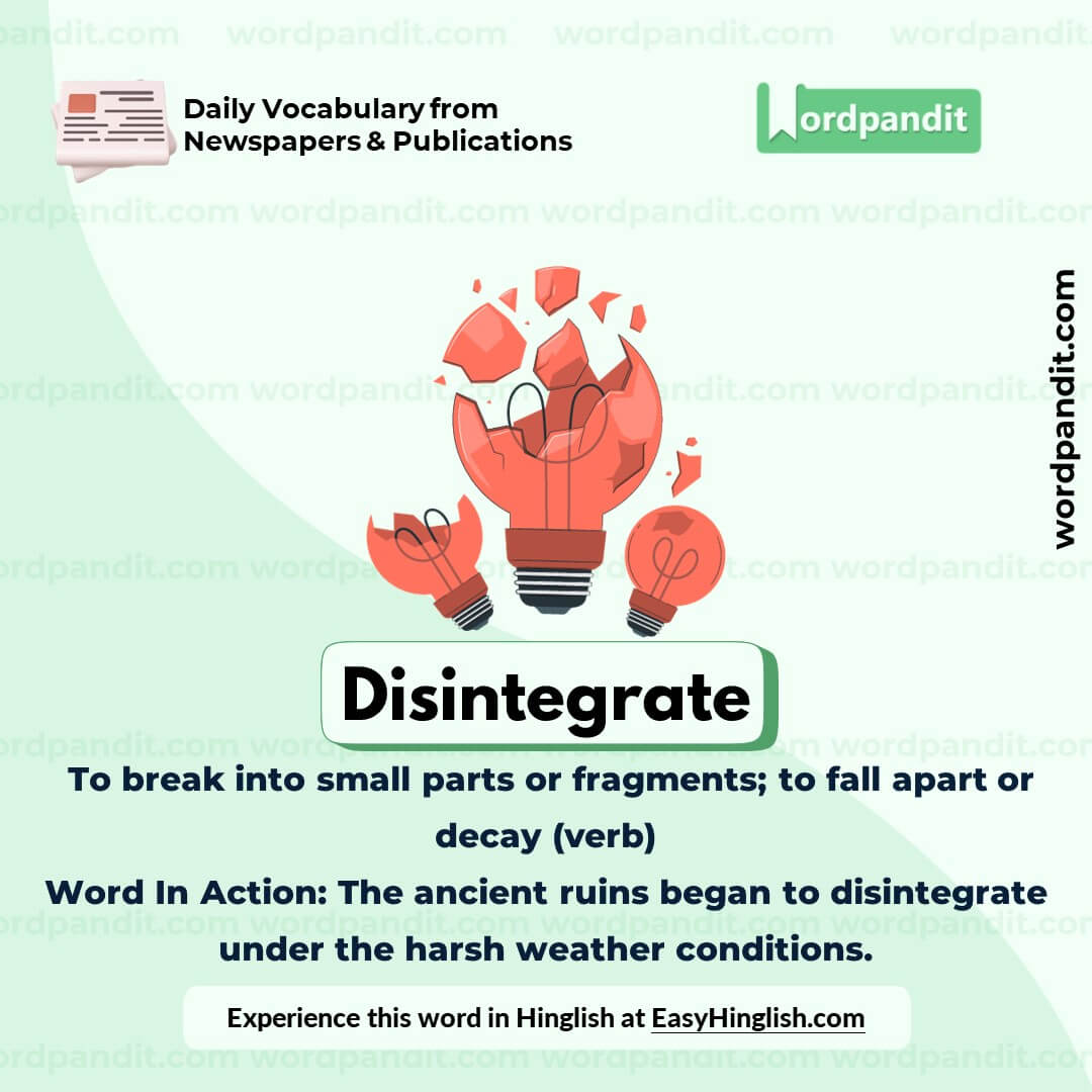 Disintegrate Vocabulary Post