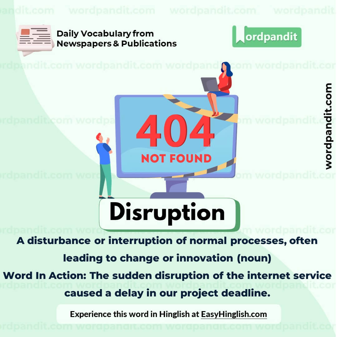 Disruption Vocabulary Picture