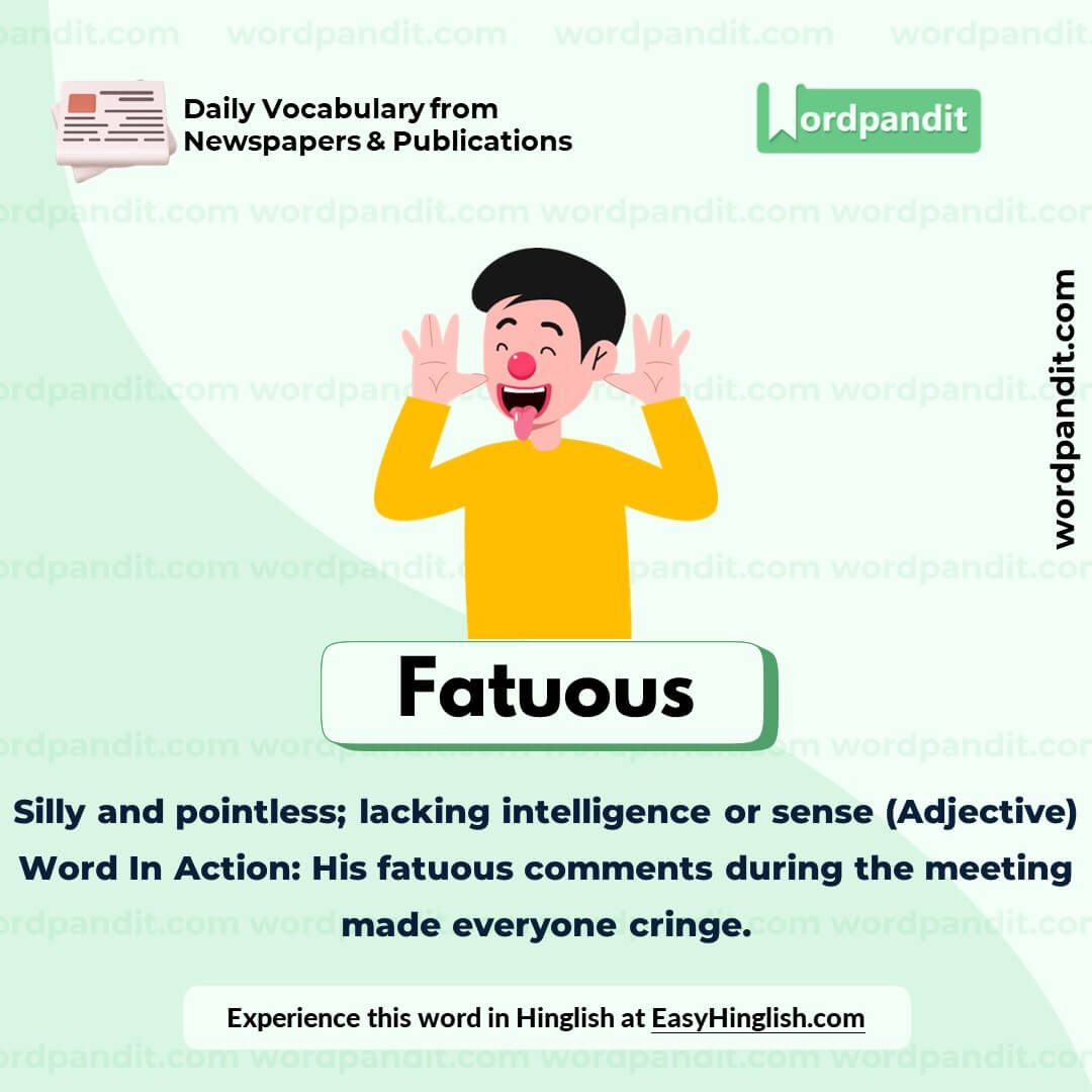 Fatuous Vocabulary Post Fatuous Vocabulary Post