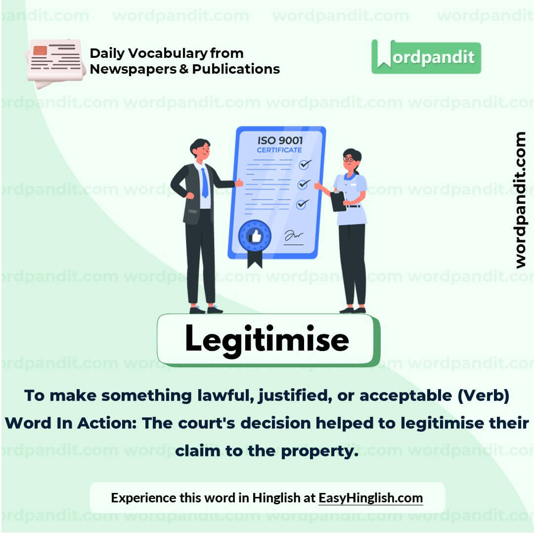 Legitimise Vocabulary Picture