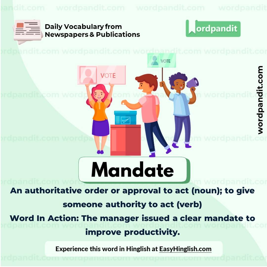 Mandate Vocabulary Picture