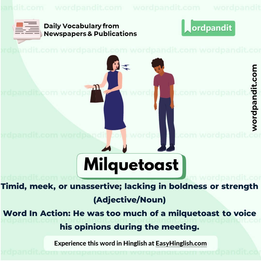 Milquetoast Vocabulary Picture