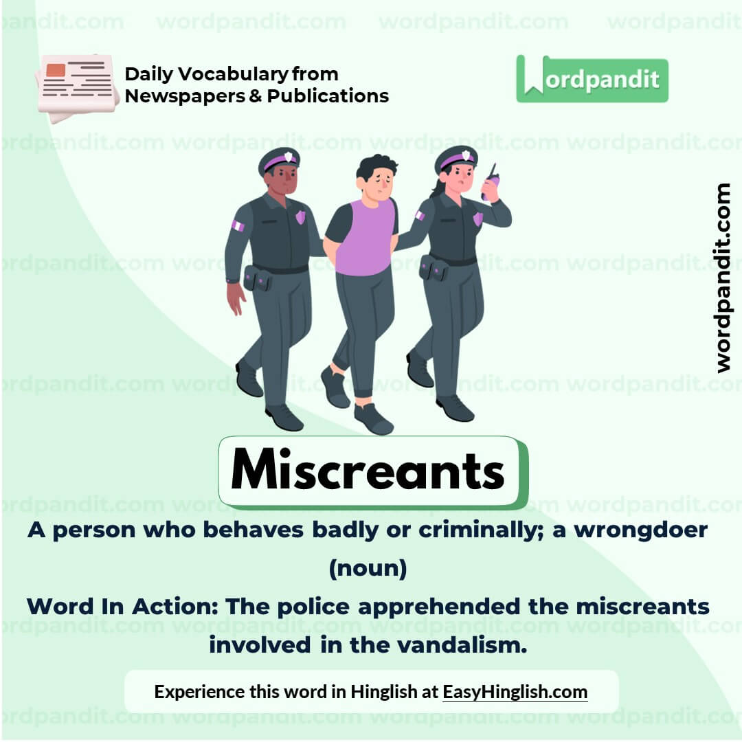 Miscreants Vocabulary Picture