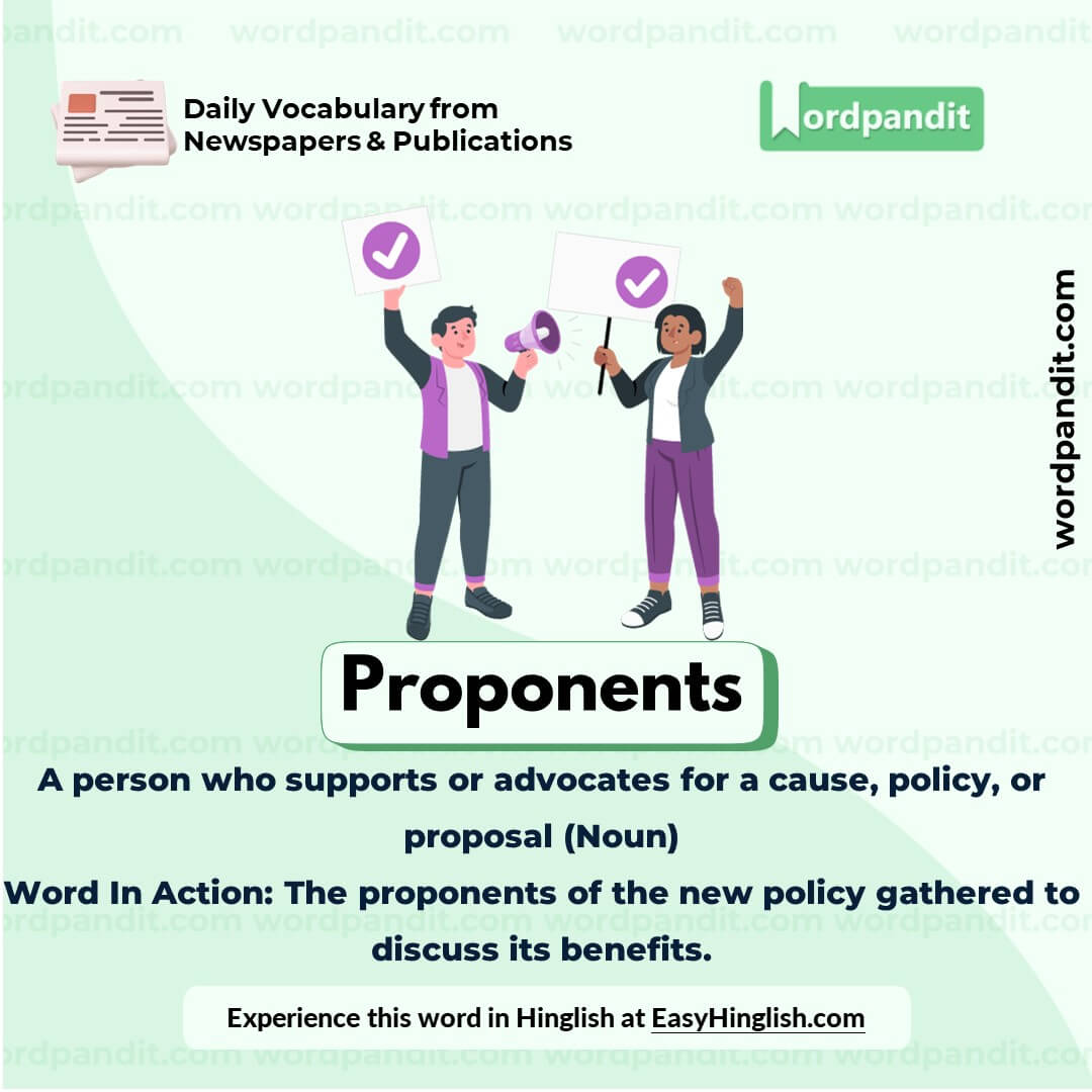 Proponents Vocabulary Picture