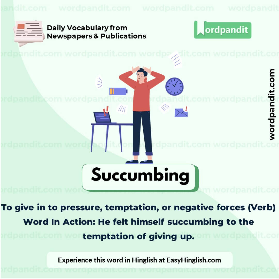 Succumbing Vocabulary Picture